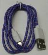 USB Lightning String Cable for iPhone 5S/ 5C /5 /iPad mini /iPad 4 /iPad Air ios 8 Compatible 1m Purple (OEM) (BULK)